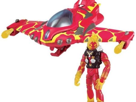 Ben 10 Transforming Vehicle With Figure - Heatblast Rocket Flyer Cheap